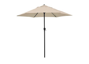 California Umbrella - Eco Series 9ft Crank Lift Push Tilt Steel Market Umbrella In Antique Beige Polyester - ECO906D709-P22