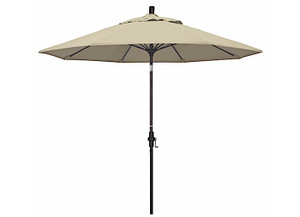 California Umbrella - Sun Master Series 9ft Alum/fiberglass Crank Collar Tilt Market Umbrella In Beige Sunbrella - GSCUF908117-5422
