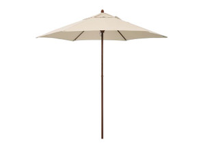 California Umbrella - Mow Series 9ft Push Open Pin Stop No Tilt Steel Umbrella In Antique Beige Polyester - MOW906202-P22