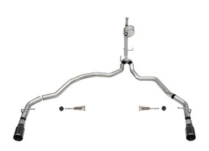 Corsa Exhaust - 21c F150 Catback Exhaust System W/ 4.0 In Dual Wall Tips - 21149BLK