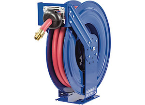 Cox Reels - Supreme Duty Spring Rewind Hose Reel For Fuel: Ezcoil Safety System 3/4in I.d. 50ft Hose 300 Psi - EZ-TSHF-550