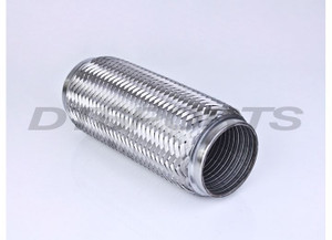 Different Trends - 2.25in X 6in Double Braided Staunless Steel Flexible Pipies  2.25in Id /  Od - DTF-2406BI