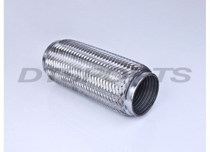 Different Trends - 2.50in X 4in Double Braided Staunless Steel Flexible Pipies  2.50in Id /  Od - DTF-2504BI