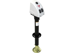 Draw-Tite - Powered Drive Tongue Jack Aframe 12in Travel White Case Rating 3500lbs - 500188
