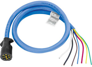 Draw-Tite - (bulk Packed)7way Trailer Connector W/8ft Insulated Blue Cable - 54006-010