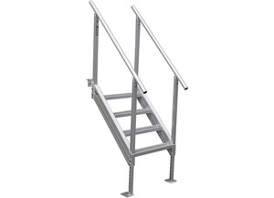 Extreme Max - Universal Mount Aluminum Dock Stair 4step - 3005.3843