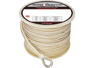 Extreme Max - Exmax Braided Nylon Anchor Line W/thimble 1/2x300' White/gold - 3006.2267