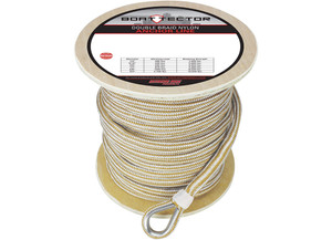 Extreme Max - Exmax Braided Nylon Anchor Line W/thimble 5/8x250' White/gold - 3006.2276
