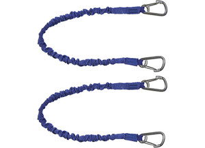 Extreme Max - 24in  Covered Bungee Cord W/8mmstainless Snaps 2pack Blue - 3006.2906