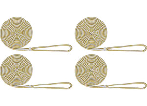 Extreme Max - Exmax Double Braid Nylon Dockline 3/8in X15ft  White/gold 4pack - 3006.3019