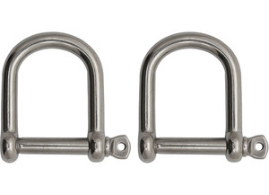 Extreme Max - Wide D Shackle 3/8 Stainlessbulk 2pk - 3006.8231.2