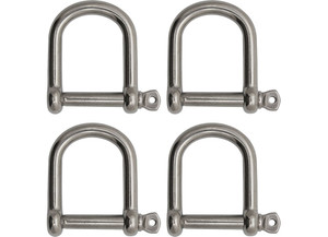 Extreme Max - Wide D Shackle 1/2 Stainlessbulk 4pk - 3006.8234.4