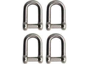 Extreme Max - D Shackle No Snag Pin 1/4stainless Bulk 4pk - 3006.8393.4