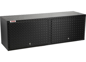 Extreme Max - Diamond Plated Aluminum Overhead Cabinet For Garage Shop Enclosed Trailer 48in Black - 5001.6424