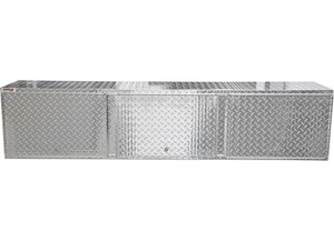 Extreme Max - Diamond Plated Aluminum Overhead Cabinet For Garage Shop Enclosed Trailer 72in Silver - 5001.6427
