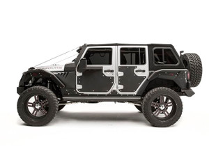 Fab Fours - 0718 Jeep Jk Unlimited Rear Door Skin Matte Black - JK3002-1
