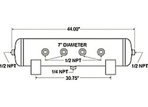 Firestone - Air Tank 19 Gal 7ports - 9277