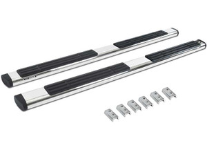 Go Rhino - 87in 6in Oval Sidebar Side Bar 5in And 6in O. E. Xtreme Oval Side Bars Pol. S/s (need Brackets) - 660087PS