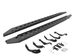 Go Rhino - 1519 Silv/sierra 2500/3500 Crew Cab 87in Rb10 Slim Line Running Boards Complete Set - 69405187SPC