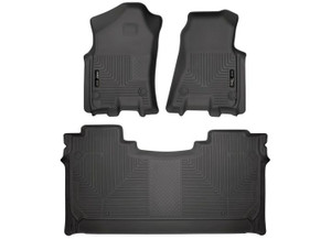Husky Liner - 19c Ram 1500 Crew Cab Front & 2nd Seat Floor Liners Weatherbeater Series Black - 94001