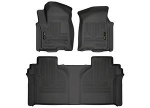 Husky Liner - 19c Silverado/sierra 1500 Crew Cab Front & 2nd Seat Floor Liners Weatherbeater Series Black - 94021