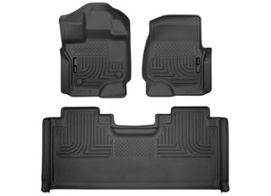 Husky Liner - 15c F150 Supercab Front & 2nd Seat Floor Liners Weatherbeater Series Black - 94051