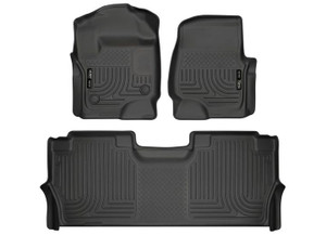 Husky Liner - 17c F250/f350/f450 Superduty Supercrew Front/2nd Seat Floor Liners Black - 94061