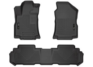 Husky Liner - 1923 Ascent Front & 2nd Seat Floor Liners Weatherbeater Series Black - 95871