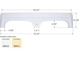 Icon Technologies Limited RV - Fender Skirt Tandem Icon Fs570 Polar White - 412
