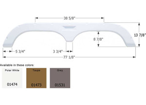Icon Technologies Limited RV - Fender Skirt Tandem Fleetwood Fs720 Polar White - 1474