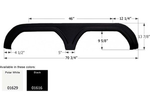 Icon Technologies Limited RV - Fender Skirt Tandem Gulf Stream Fs764 Black - 1616