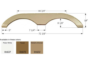 Icon Technologies Limited RV - Fender Skirt Tandem Keystone Fs774 Polar White - 1637
