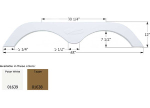 Icon Technologies Limited RV - Fender Skirt Tandem Rvision Fs775 Polar White - 1639