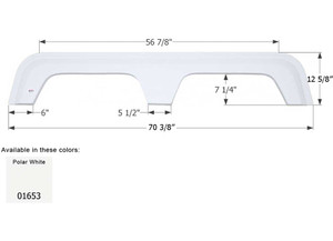 Icon Technologies Limited RV - Fender Skirt Tandem Coachmen Fs783 Polar White - 1653