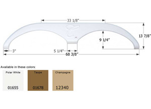 Icon Technologies Limited RV - Fender Skirt Tandem Forest River Fs785 Polar White - 1655