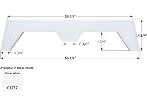 Icon Technologies Limited RV - Fender Skirt Tandem Kustom Koach Fs1737 Polar White - 1737