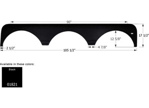 Icon Technologies Limited RV - Fender Skirt Triple Gulf Stream Fs1821 Black - 1821