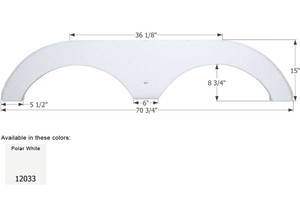 Icon Technologies Limited RV - Fender Skirt Tandem Forest River Fs2033 Polar White - 12033