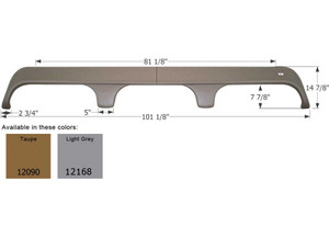 Icon Technologies Limited RV - Fender Skirt Triple Monaco Fs2090 Light Grey - 12168