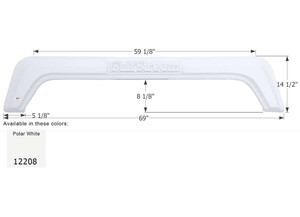 Icon Technologies Limited RV - Fender Skirt Tandem Gulf Stream Fs2208 Polar White - 12208