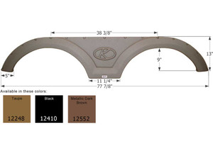 Icon Technologies Limited RV - Fender Skirt Tandem Keystone Fs2248 Taupe - 12248