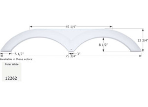Icon Technologies Limited RV - Fender Skirt Tandem Dutchmen Fs2262 Polar White - 12262