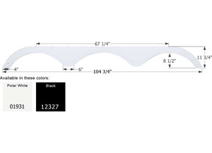 Icon Technologies Limited RV - Fender Skirt Triple Heartland Fs1931 Black - 12327