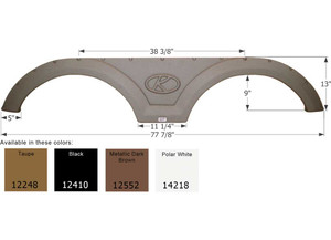 Icon Technologies Limited RV - Fender Skirt Tandem Keystone Fs2248 Black - 12410