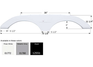 Icon Technologies Limited RV - Fender Skirt Tandem Keystone Fs1772 Black - 12551