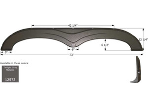 Icon Technologies Limited RV - Fender Skirt Tandem Keystone Fs2572 Twilight Grey Met - 12572