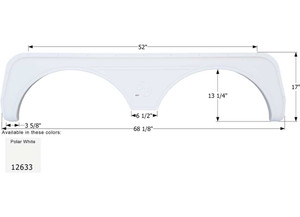 Icon Technologies Limited RV - Fender Skirt Tandem Sunnybrook Fs2633 Polar White - 12633