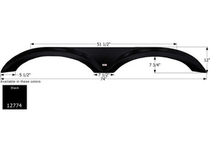 Icon Technologies Limited RV - Fender Skirt Tandem Forest River Fs2774 Black - 12774