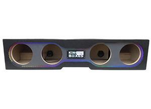 KING BOXES - 19c Silverado/sierrra Crew Cab Quad 8in Speaker Enclosure App Controlled - G19-28RGB