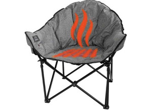 Kuma Outdoor Gear - Lazy Bear Blue Tooth Heated Chair; Heather Grey - 892-KM-LBBTHCH-HG
